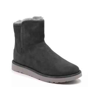 Ugg classic abree mini ankle bootie in gray‎ women’s size 9 EUC